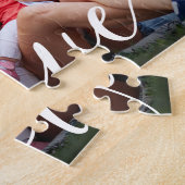 家族お気に入りの写真ラブスクリプト ジグソーパズル (側面)