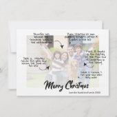 家族お洒落写真メリークリスマス ノートカード (正面)