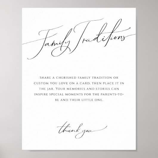 家族お洒落男女兼用の伝統サイン ポスター (正面)