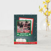 家族からあなたのクリスマス写真まで カード (黄色い花)