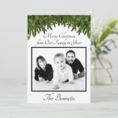 家族からあなたの写真カードへのメリークリスマス 招待状 (スタンド正面)