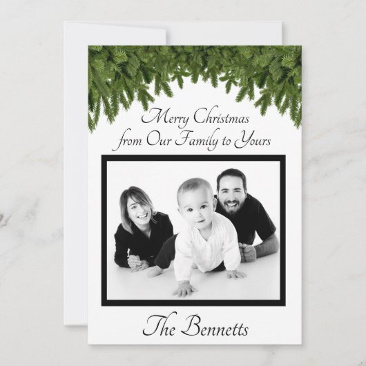 家族からお前のカードへのクリスマス サンキューカード (正面)