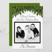 家族からお前のカードへのクリスマス サンキューカード (正面/裏面)