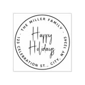 家族からのクリスマスのカスタマイズ可能なメッセージ ラバースタンプ (インプリント)