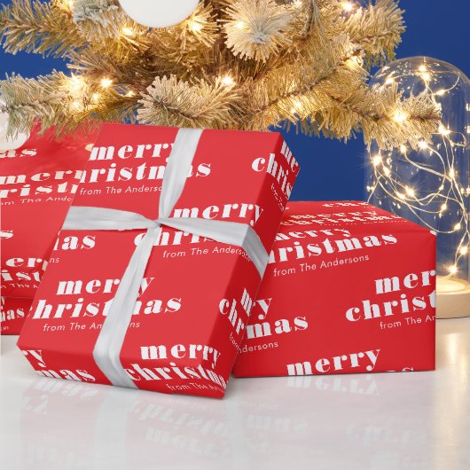 家族からのメリークリスマス ラッピングペーパー (クリスマス)