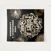 家族からの父の日休暇の幸せな背景 タペストリー (正面(横))