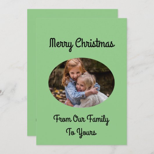 家族からメリーあなたのクリスマスカード シーズンカード (正面/裏面)