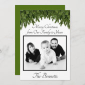 家族から家族へメリークリスマスフォトカード 招待状 (正面/裏面)