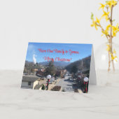 家族から家族まで、クリスマスグリーティングカード カード (黄色い花)