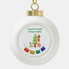 家族から家族まで  セラミックボールオーナメント