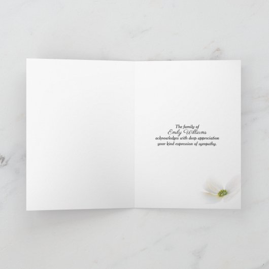 家族から悔やみや弔慰ありがとう カード (内部)