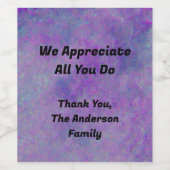 家族から感謝抽象芸術ありがとう ワインラベル (シングルラベル)