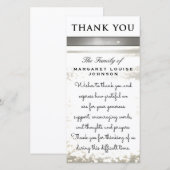 家族から感謝 – 水グリッター サンキューカード (正面/裏面)