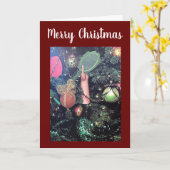 ***家族から貴殿へのクリスマスをお楽しみください*** カード (黄色い花)