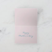 家族から贈る母の日カード ピンク&グリーン 花 カード (内部)