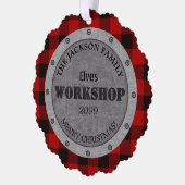 家族から – 小妖精や小人ワークショップ – ギフトラベル オーナメントカード (左)