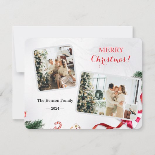 家族かわいいメリークリスマス2写真 シーズンカード (正面)