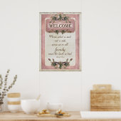 家族かわいらし結婚向けの式の座席 ポスター (キッチン)