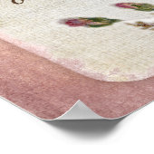 家族かわいらし結婚向けの式の座席 ポスター (角)