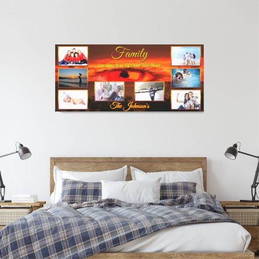 家族があなたの目を開くことができる日没2106アート キャンバスプリント (インサイチュ (寝室))