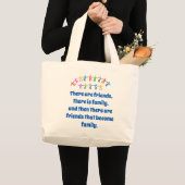 家族がいる友人がいる – 友情 ラージトートバッグ (正面(商品))