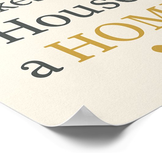 家族がこの家を家にする ポスター (角)