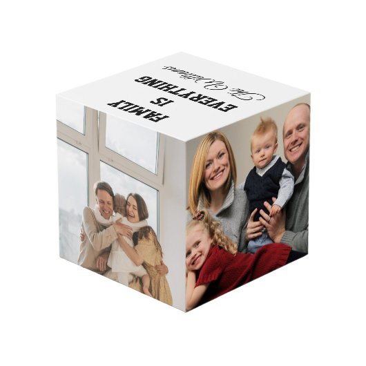 家族がすべてのカスタムファミリの写真と名前 フォトキューブ (裏面アングル)
