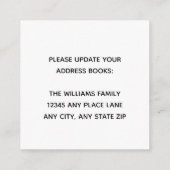 家族がの家カスタムの写真を移した エンクロージャーカード (裏面)