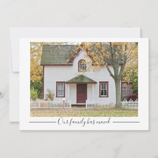 家族がの家カスタムの写真を移した 案内状 (正面)