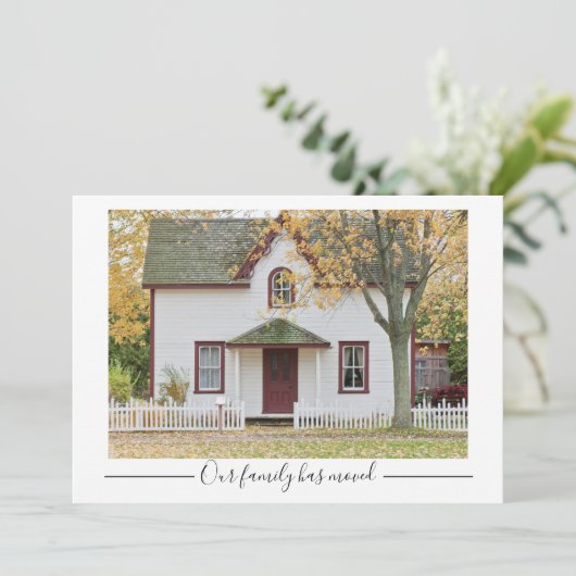 家族がの家カスタムの写真を移した 案内状 (スタンド正面)