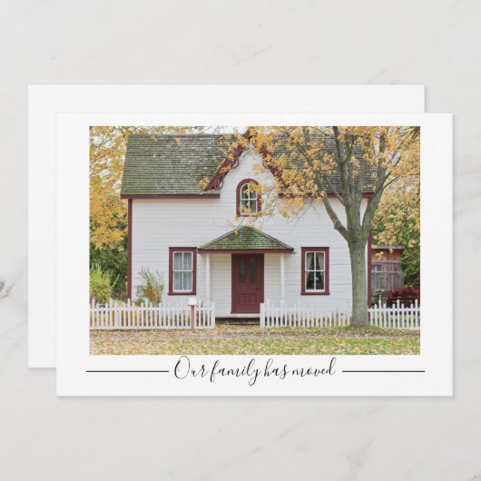 家族がの家カスタムの写真を移した 案内状 (正面/裏面)