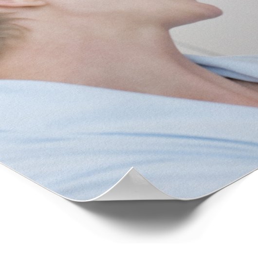 家族が一緒に歯を磨く ポスター (角)