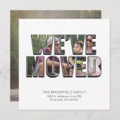 家族が写真を移動しました新しい住所の移動 案内状 (正面/裏面)