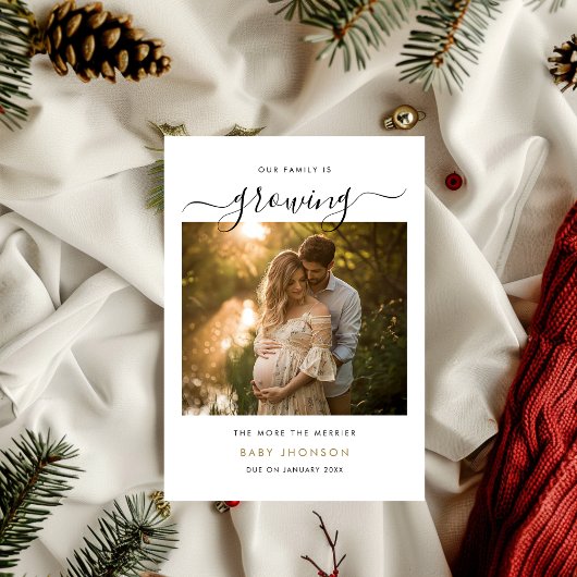 家族が増える 幸せな妊娠発表 シーズンカード