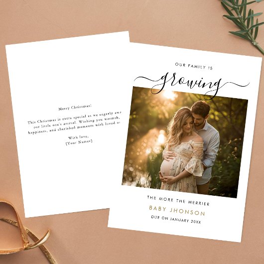 家族が増える 幸せな妊娠発表 シーズンカード