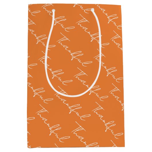 家族が感謝祭のディナーを集める ミディアムペーパーバッグ (正面)