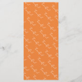 家族が感謝祭のディナーを集める メニュー (裏面)