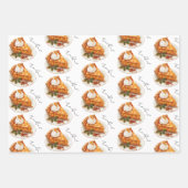 家族が感謝祭のディナーを集める ラッピングペーパーシート (正面3)