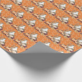 家族が感謝祭のディナーを集める ラッピングペーパー (角)