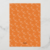 家族が感謝祭のディナーを集める 箔招待状 (裏面)