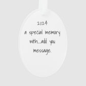 家族が手を持って写真クリスマス オーナメント (裏面)