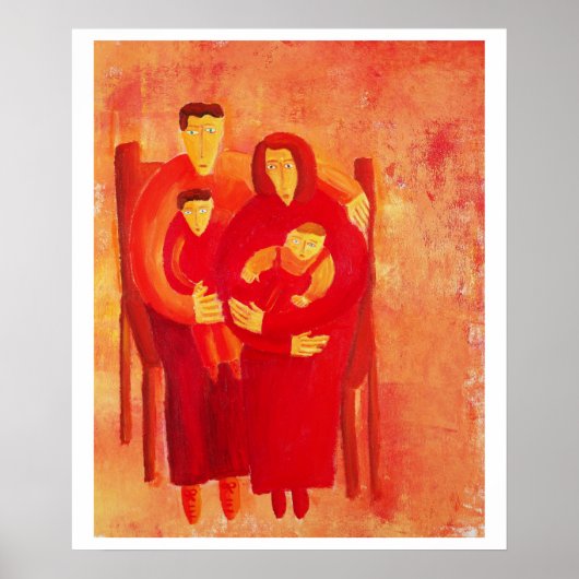 家族が着席 ポスター (正面)