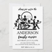 家族が集まる家族の懇親会招待状 招待状 (正面)