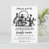 家族が集まる家族の懇親会招待状 招待状 (スタンド正面)