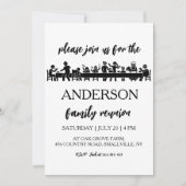 家族が集まる家族の懇親会招待状 招待状 (正面)