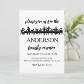 家族が集まる家族の懇親会招待状 招待状 (スタンド正面)