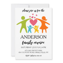 家族が集まる家族の懇親会招待状