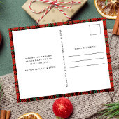 家族すてきモダン写真クリスマス シーズンポストカード