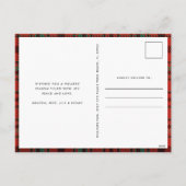 家族すてきモダン写真クリスマス シーズンポストカード (裏面)