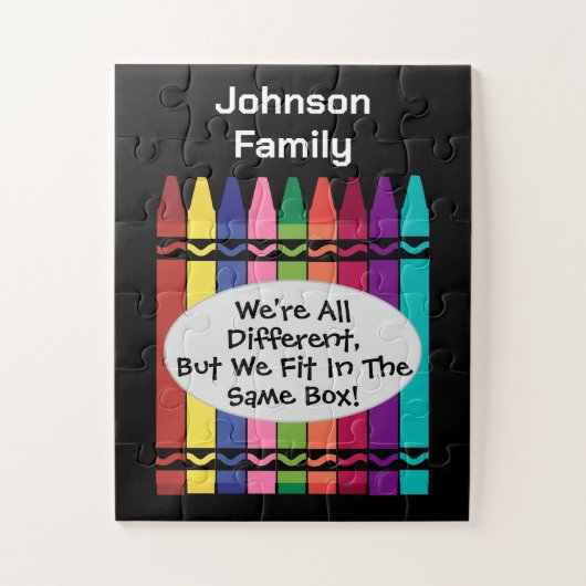 家族すべて違うのおもしろいだが箱に収まる ジグソーパズル (縦)